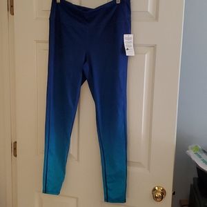 NWT Athleta blue ombre leggings sz L